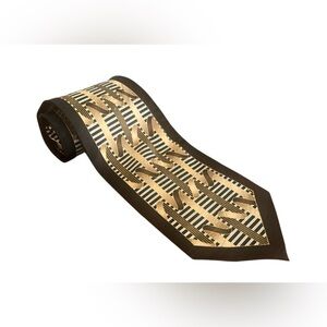 Elegant Brown and Black Men's Tie